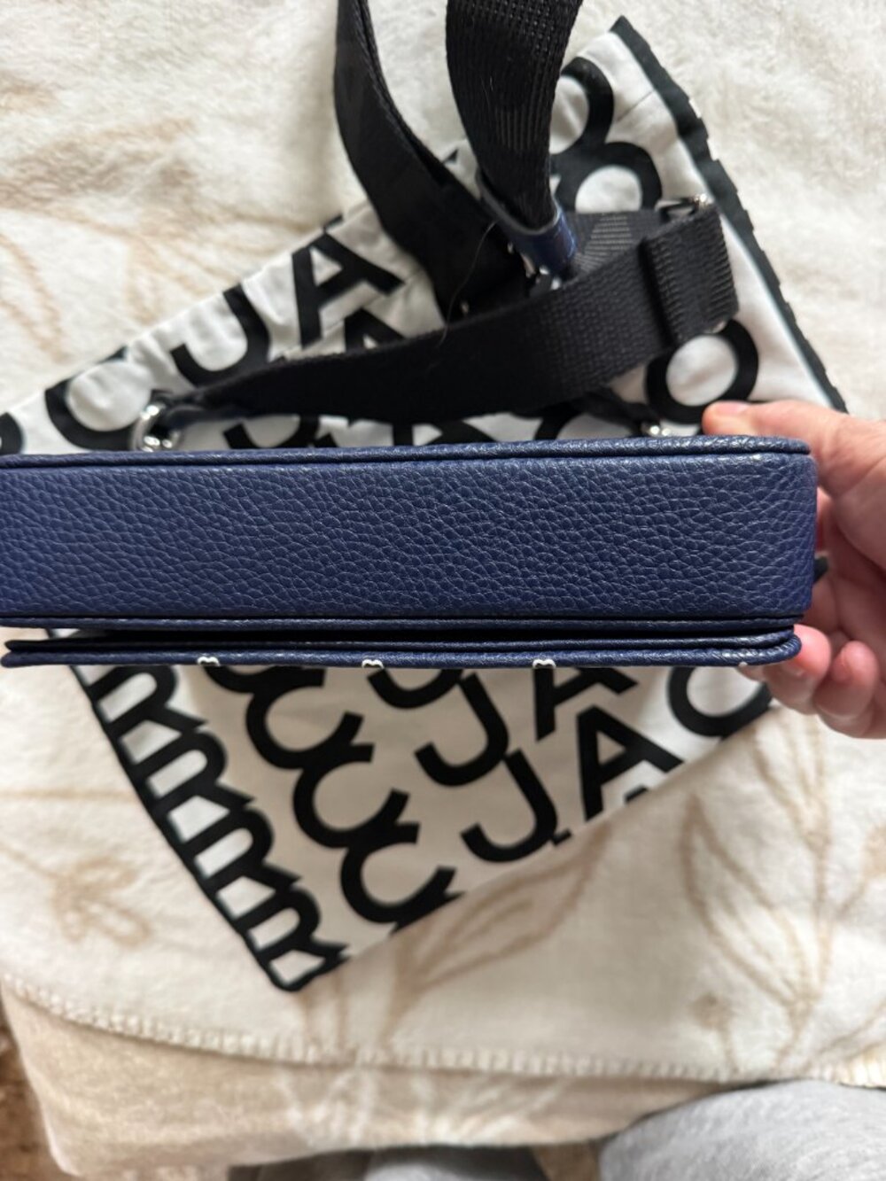 Marc Jacobs The Mini Bandana Leather Bag Blue & Dustbag!!! NEW - Picture 11 of 11